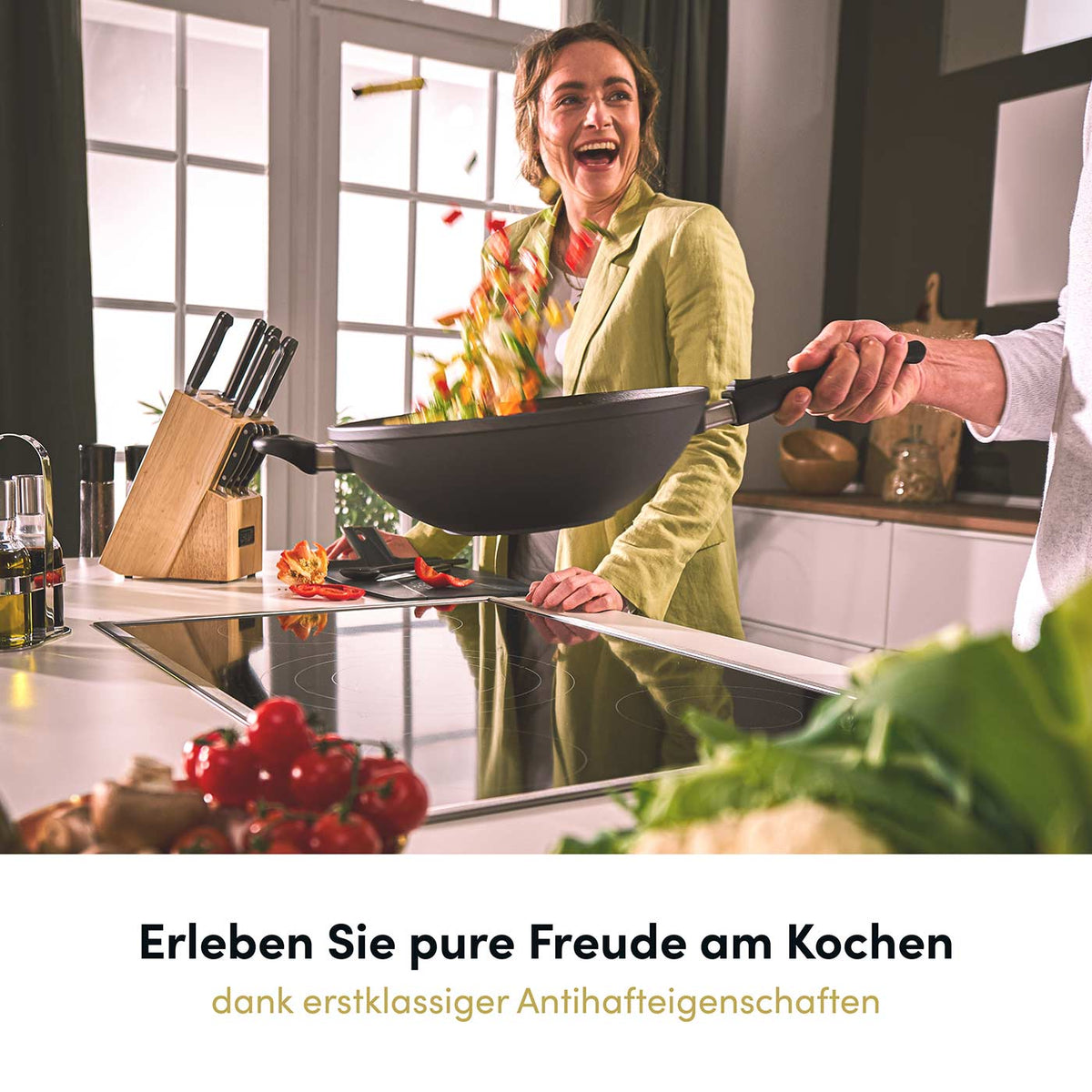 Aluguss Schmorpfanne rund Servierpfanne