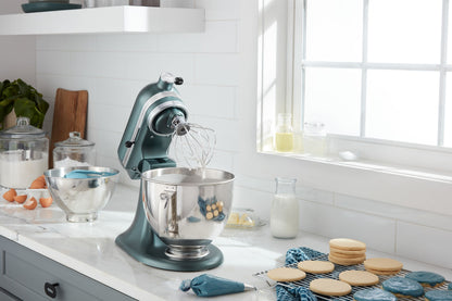 KitchenAid 4,8 L 5KSM175 Artisan Küchenmaschine Steellover mit Edelstahl-Werkzeugen